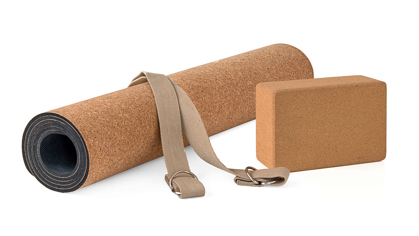 Коврик для йоги из пробки фото