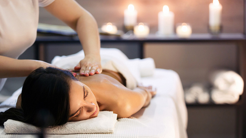 массаж с маслом