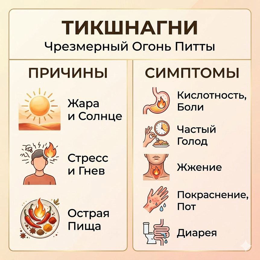 Тикшнагни — чрезмерный огонь питты