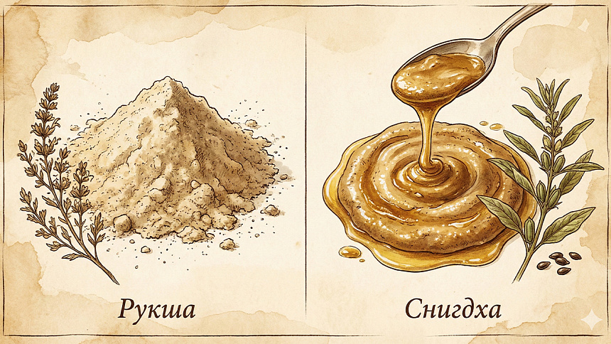 Сравнение сухой и масляной удвартаны текстура скраба и пасты