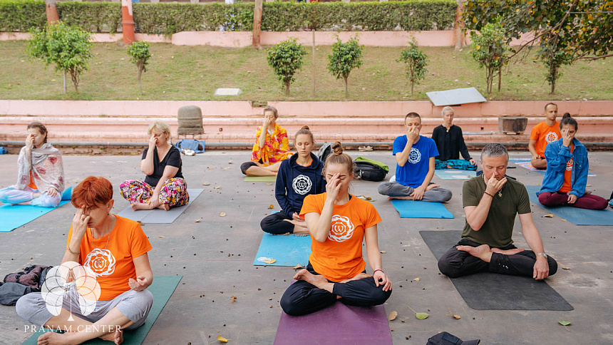 пранаяма в группе фото
